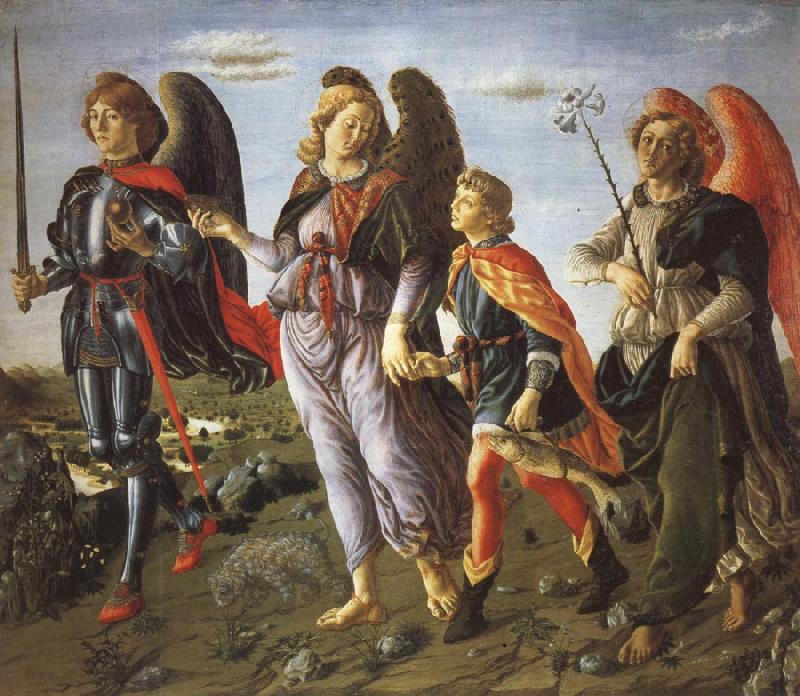 Francesco Botticini Tobias and the Tree Archangels oil painting image